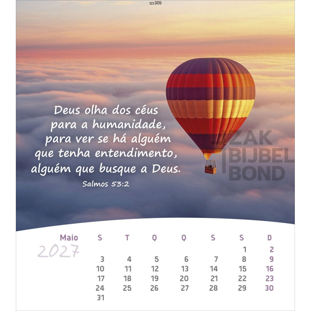Portuguese postcard calendar 2027 - Life for you