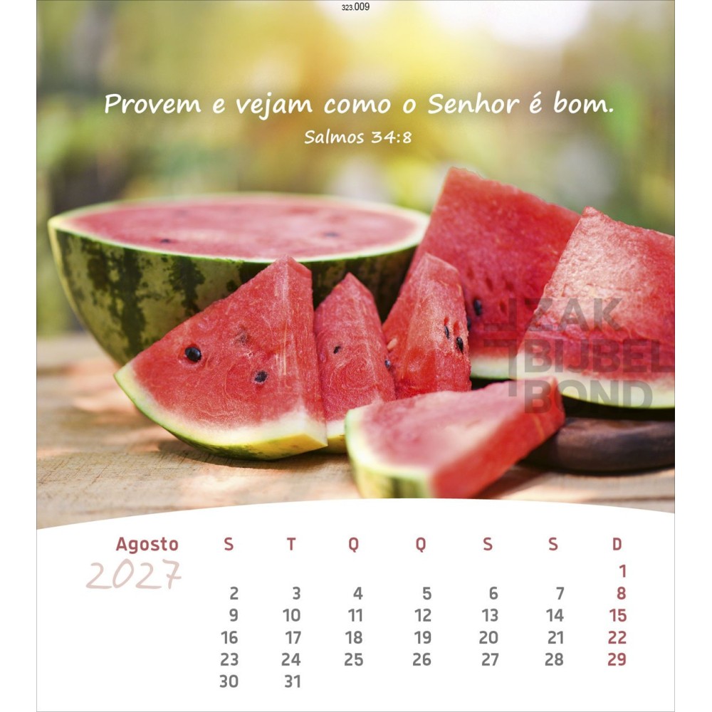 Portuguese postcard calendar 2027 - Life for you