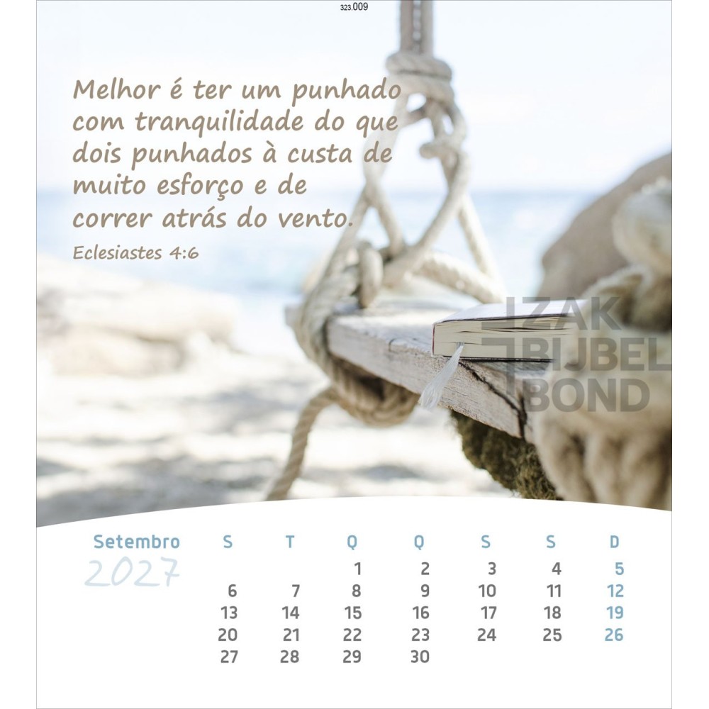 Portuguese postcard calendar 2027 - Life for you