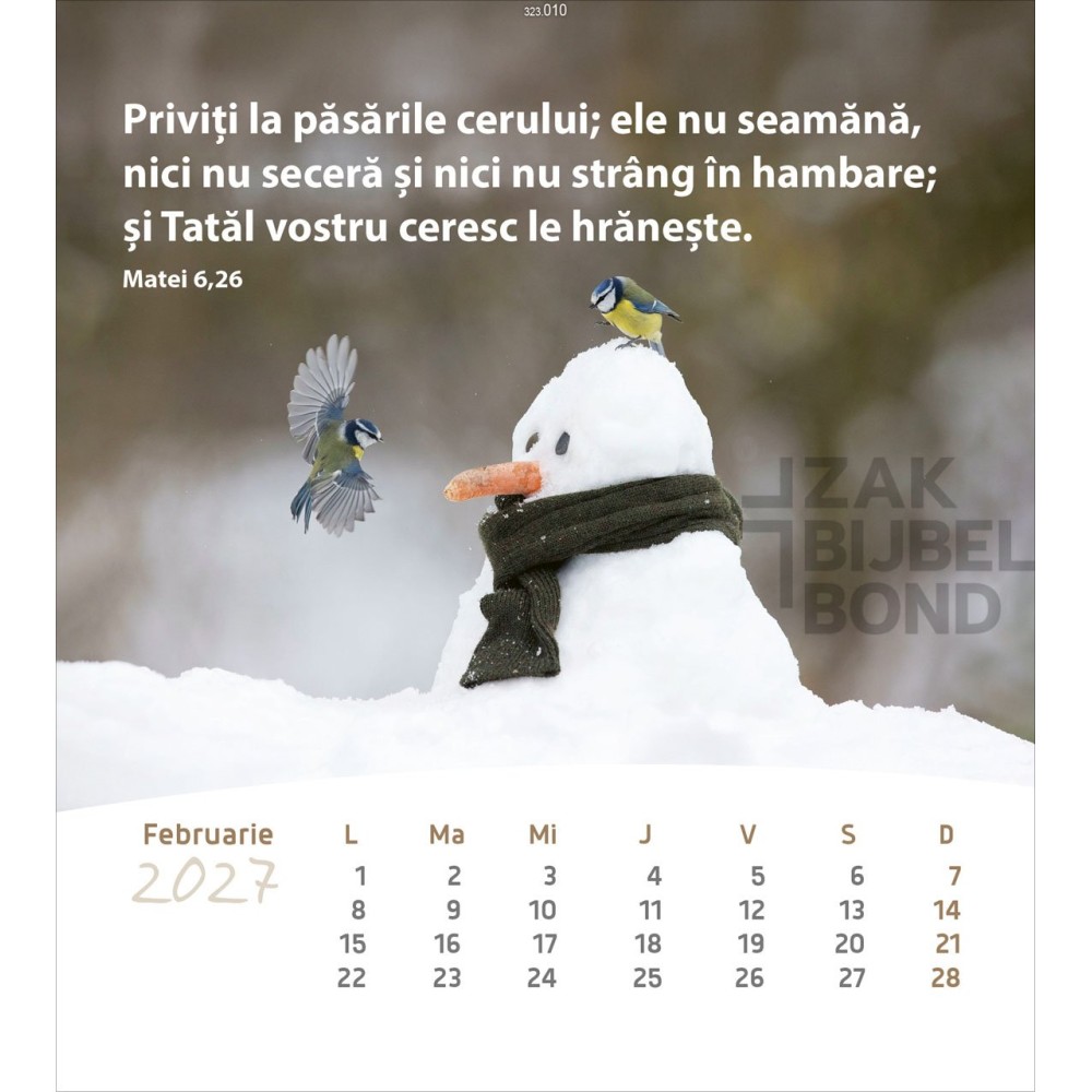Rumanian postcard calendar 2027 - Life for you