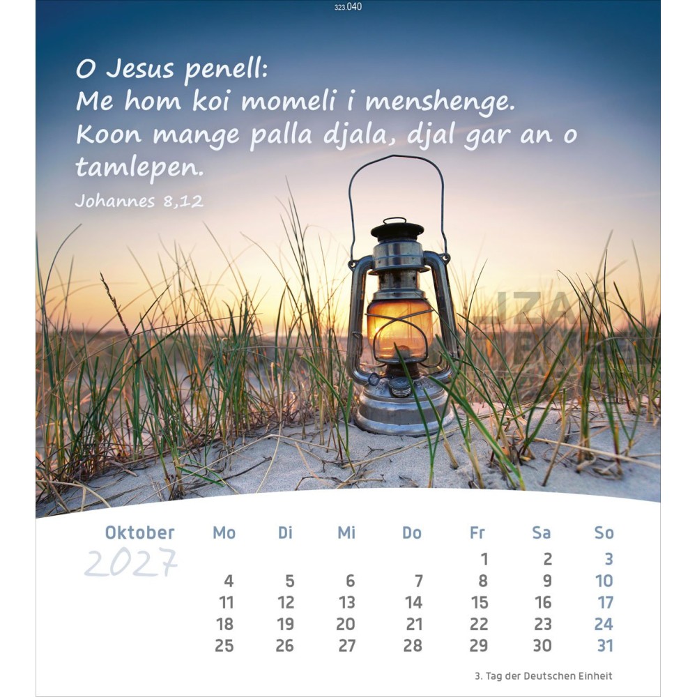 Romani postcard calendar 2027 - Life for you