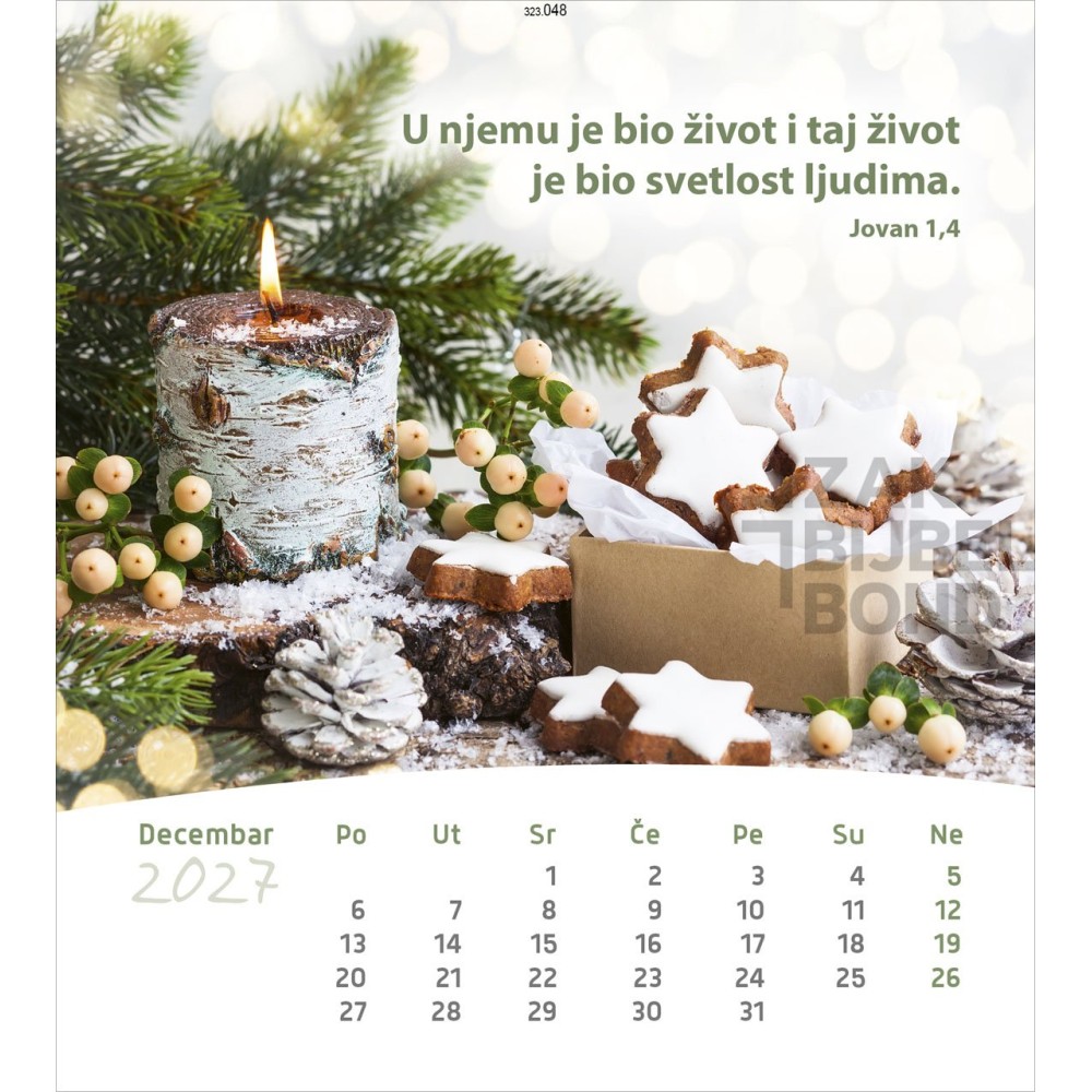 Serbian postcard calendar 2027 - Life for you