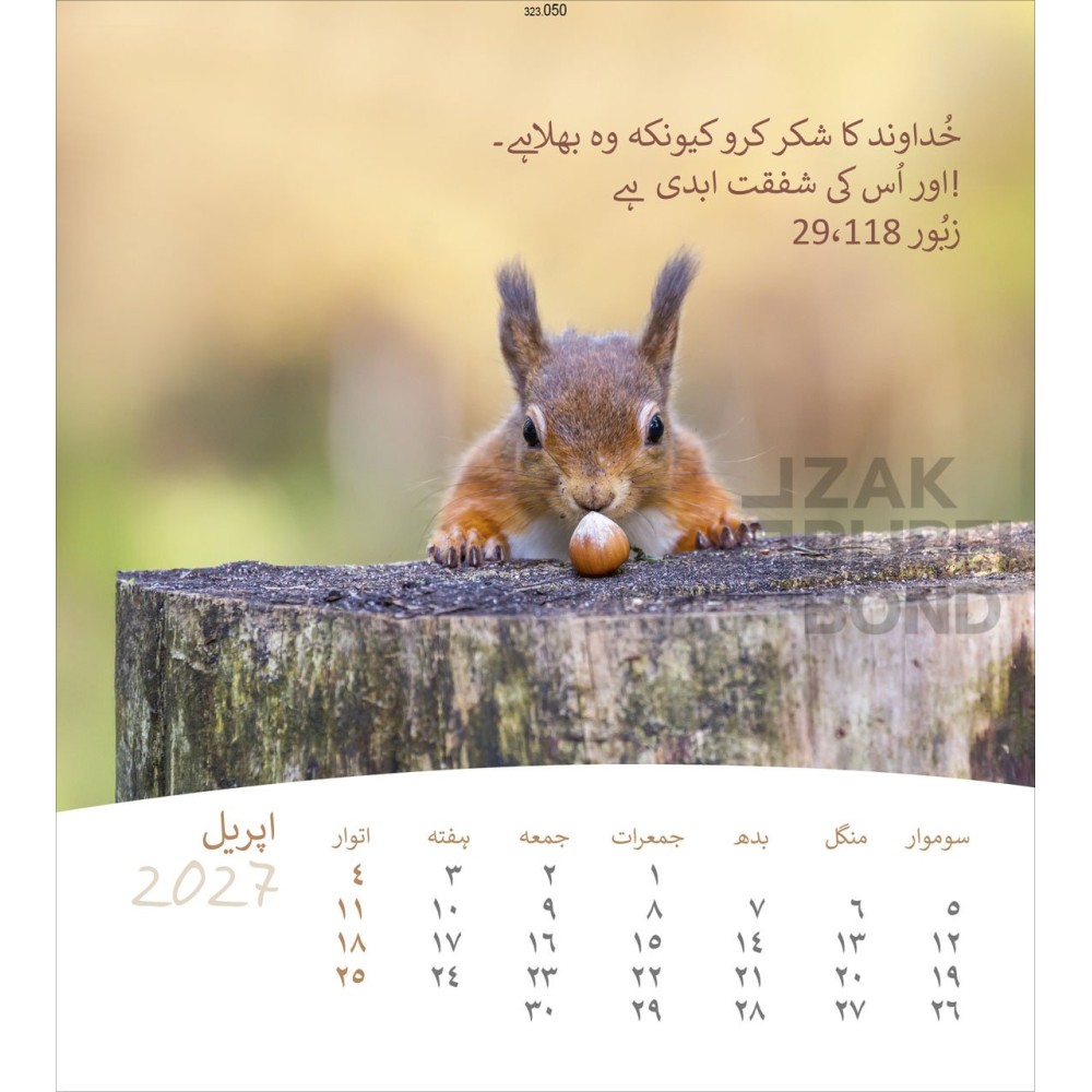 Urdu ansichtkaartenkalender 2027 - Leven voor jou