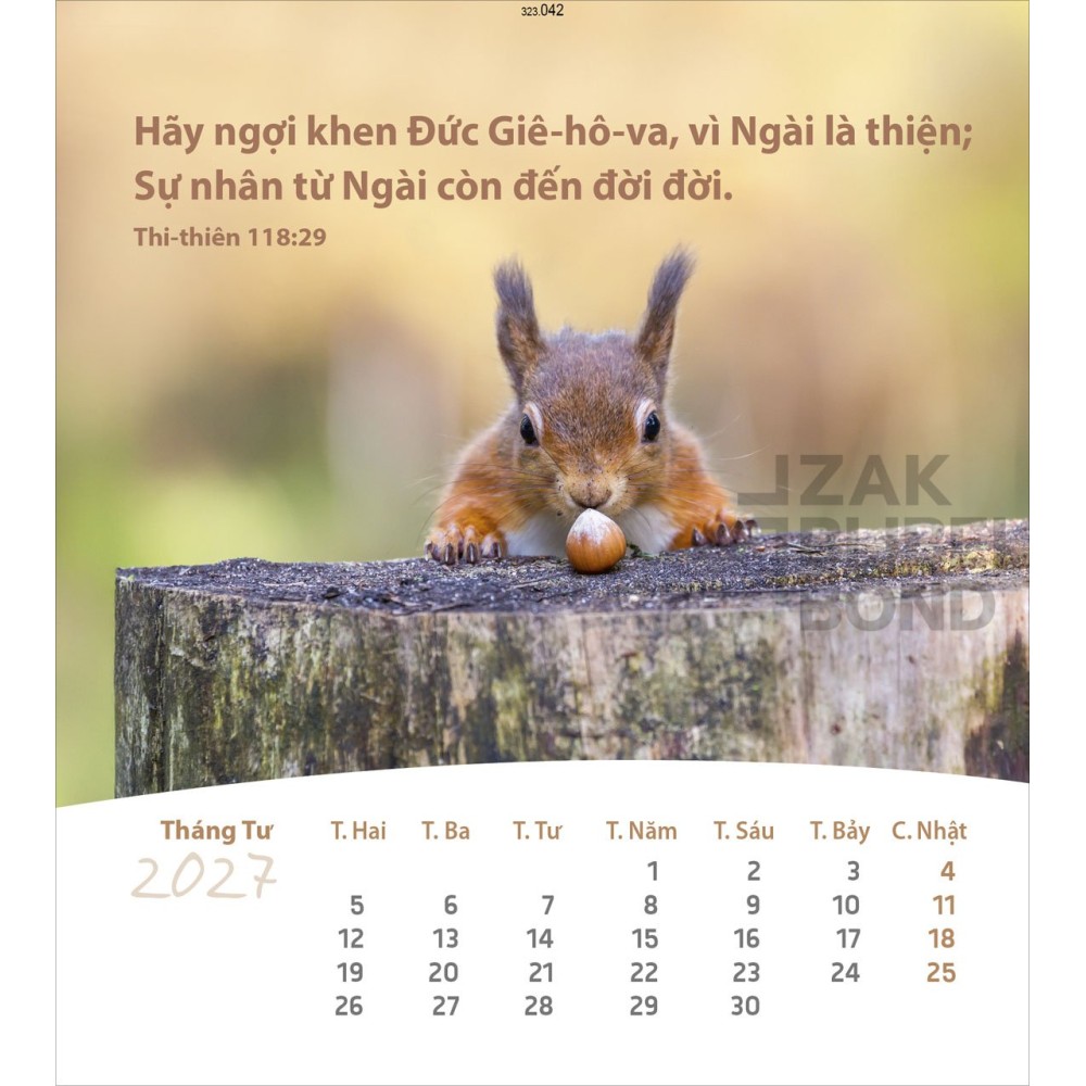 Vietnamese postcard calendar 2027 - Life for you