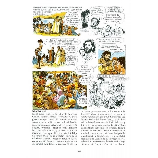Roemeens Evangelisatiestripboek, Hij leefde onder ons, A-5 formaat [kindermateriaal]