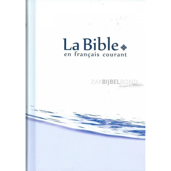 Franse Bijbel in de Français Courant-vertaling. Uitgevoerd in compact formaat met harde kaft.