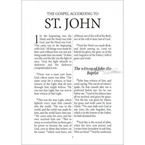 English Gospel of John KJV