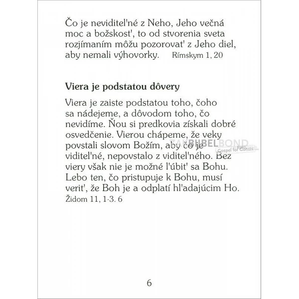 Slowaaks, Brochure, Geloof voor vandaag