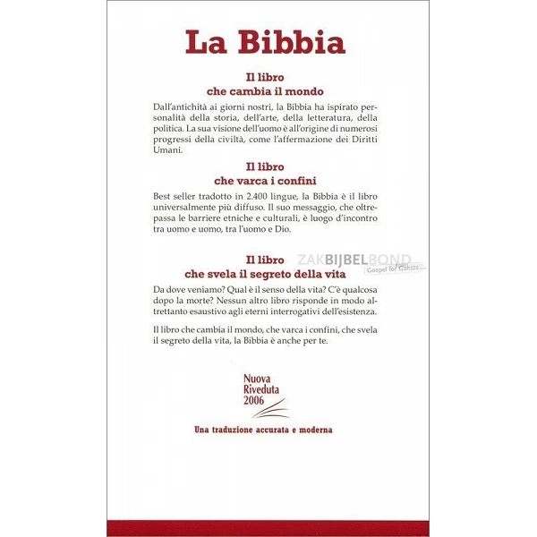 Italiaanse Bijbel Nuova Riveduta 2006