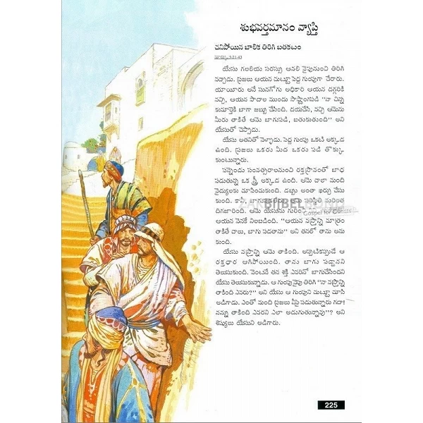 Telugu, Kinderbijbel,, P. Montero, A-4 formaat, gekleurde illustraties, harde kaft