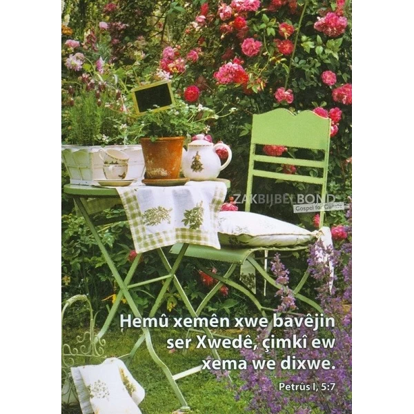 Koerdisch-Koermandische Ansichtkaarten, 12 verschillende tekstkaarten met foto