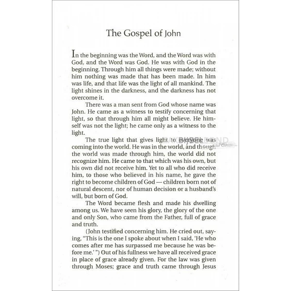 Engels Johannes-evangelie, NIV-vertaling, klein formaat